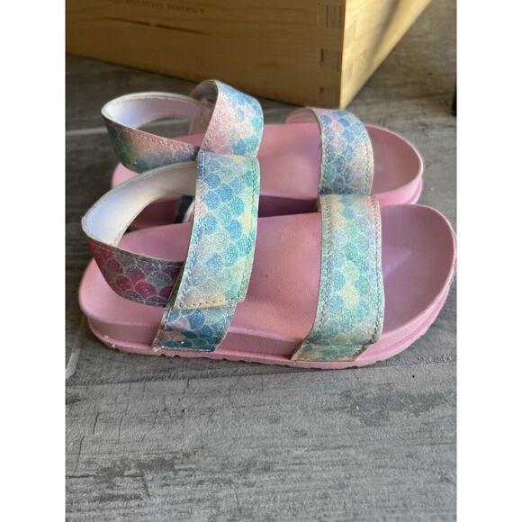 Capelli New York Toddler Girls Pink Flip Flop Sandals Mermaid Glitter Comfort 6 - Picture 5 of 8